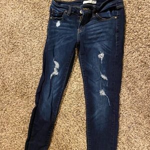 Kancan dark wash low rise jeans